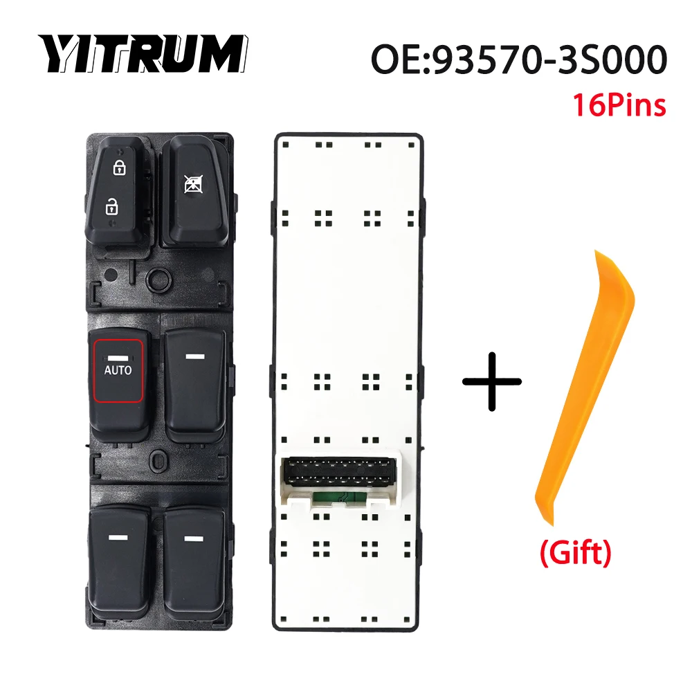 YITRUM 93570-3S000 93570-3S000RY  Electric Power Window Master Control Switch For Hyundai Sonata 2011 2012 2013 2014