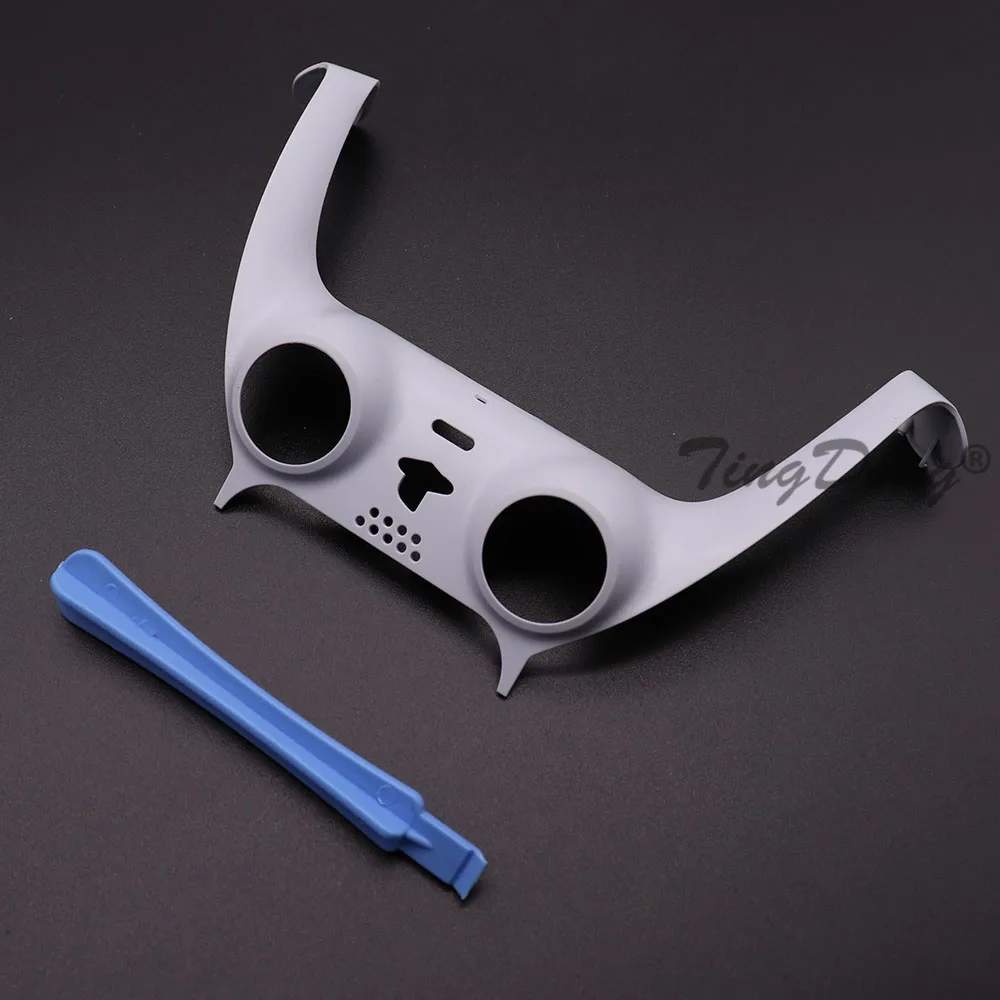Chroom/matte gamepad handvat decoratieve strip voor PS5 controller joystick handvat shell cover met koevoet