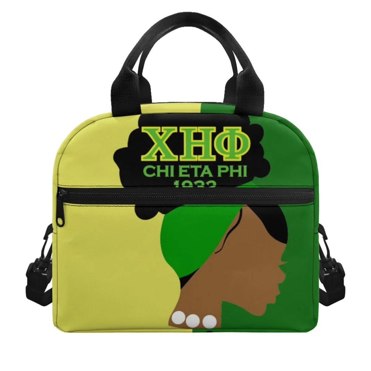 FORUDESIGNS Afro American Black Girl Thermal Lunch Bags Chi Eta Phi Sorority Design Lunchbox School Child Loncheras Para Niños