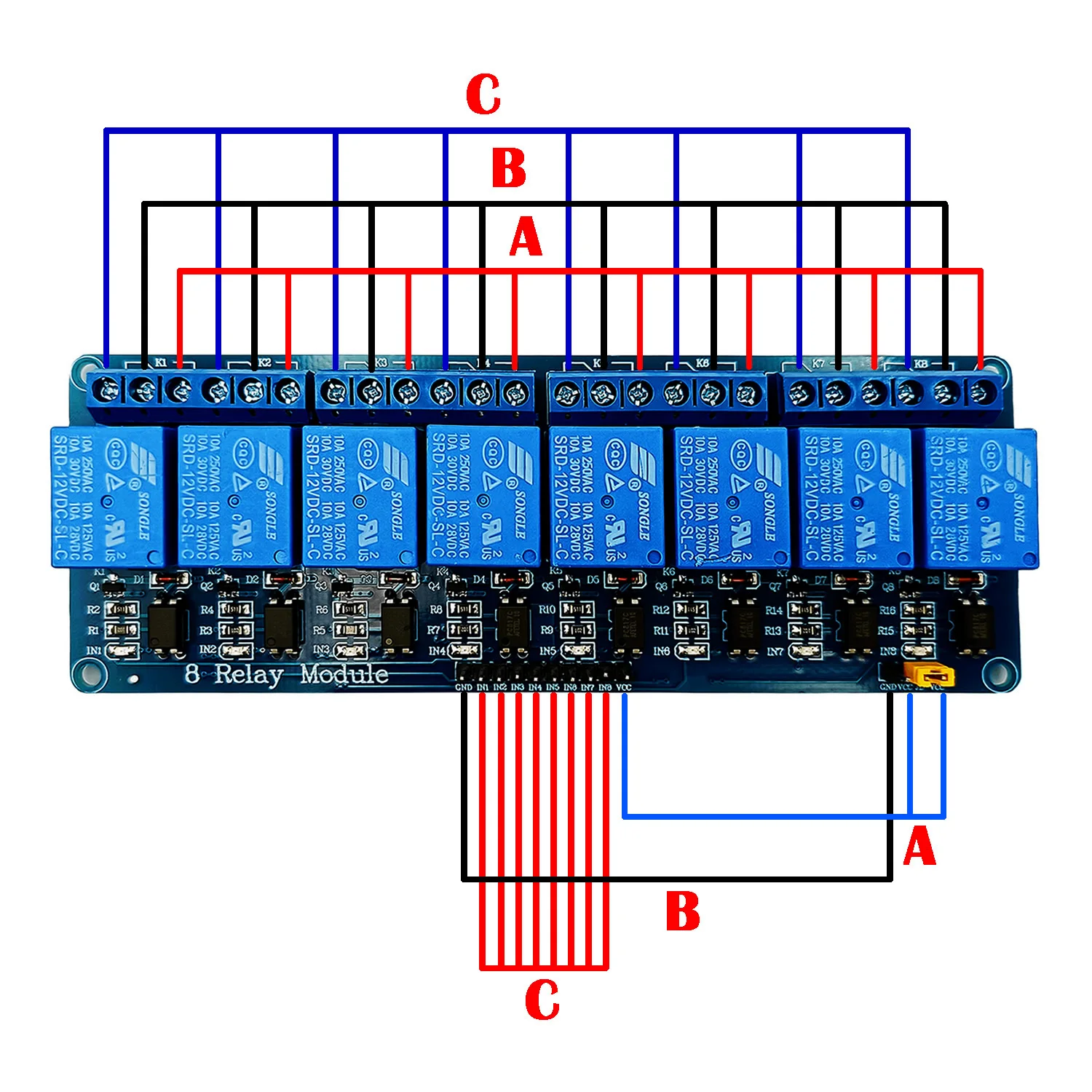 Modulo relè a 8 canali 5V 12V schermo della scheda Trigger di basso livello con uscita relè optoaccoppiatore per PIC AVR DSP ARM MCU Arduino