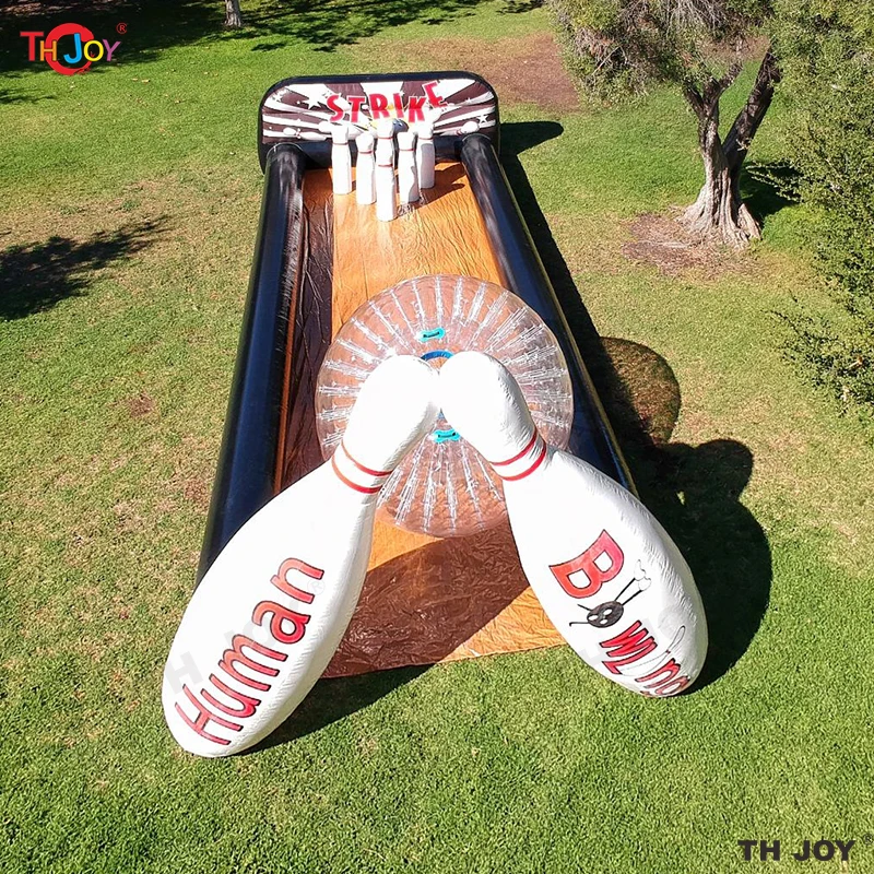 

8x3m новая карнавальная игра на открытом воздухе гигантская надувная игра для боулинга человека