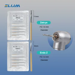 ELIJAH 5Pcs/Pack Dental Endo-Z Carbide Burs Zekrya Surgical Endo Tungsten Bone Cutters Drill FG 1.6mm Safe Non-Cutting Tips Tool