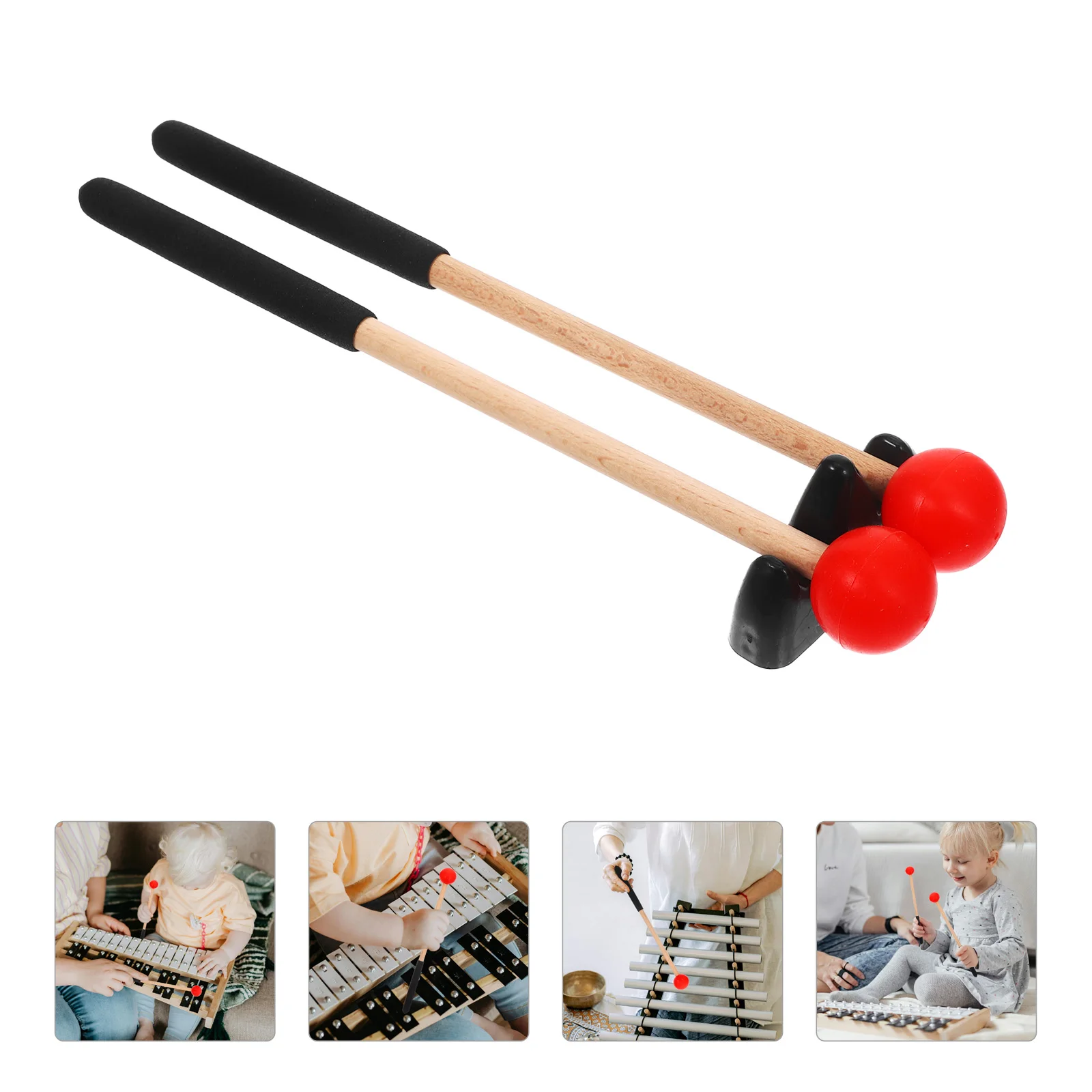 

1 set 1 Set Drum Mallet With Stand Reusable Percussion Stick For Xylophone Marimba Tongue Drum Music Instrument Accessories