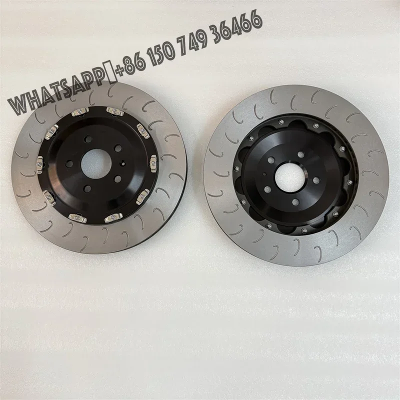 

Hot 380 X 32mm Iron Floating Front Disc Pair D60 Black Anodised Center Bell for Audi TTRS 8S