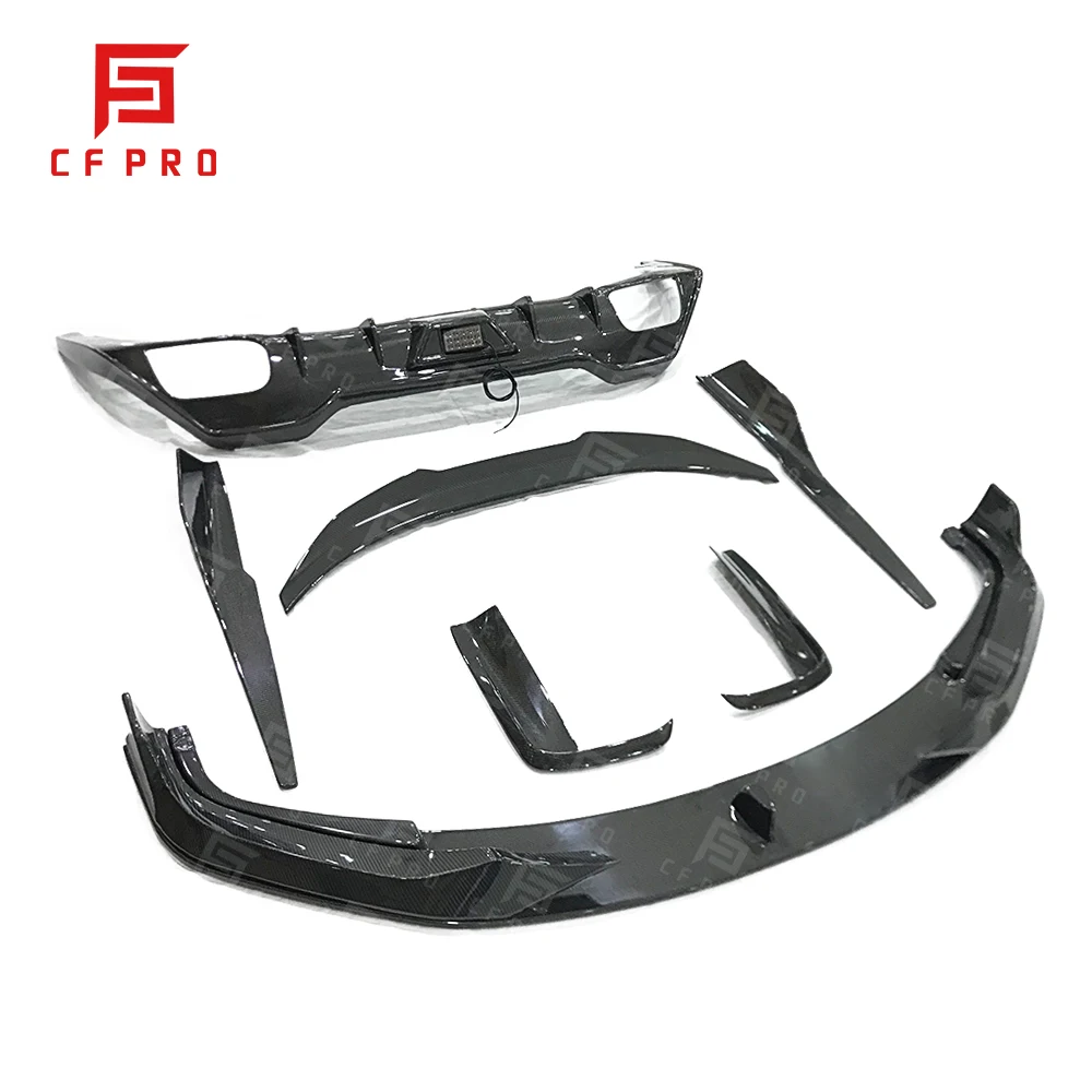 Carbon Fiber Front Rear Bumper Splitter Lip Rear Bumper Spoiler Side Skirt For BMW 8 Series G14