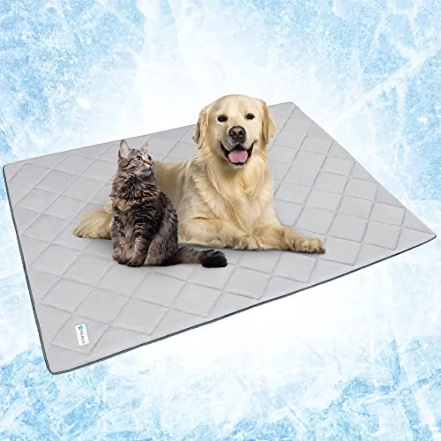 

Premium Cooling Dog Blanket for Home Use Polyester Fuzzy Reversible Gray-Blue Lightweight Breathable and Ultra-Soft