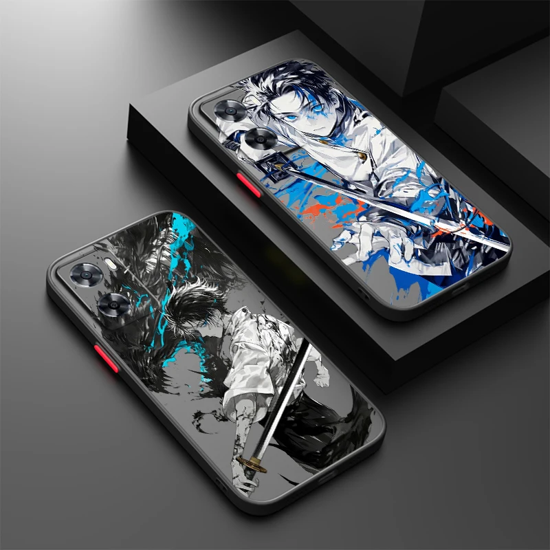 Spell Gojos Y-Yuta J-Jujutsu Frosted Translucent For OPPO X5 X3 A54S A5 A94 A16 A53S A57 A74 A72 A96 A98 A78 5G TPU Phone Case