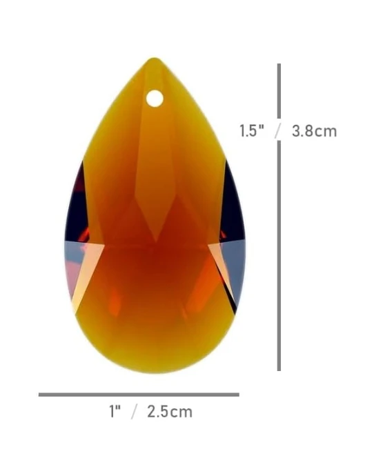Pear Shape Crystal Bead Almond Chandelier Glass Pendant 16/22/28/38 MM Earring Necklace DIY Accessory Angel\'s Tear teardrop