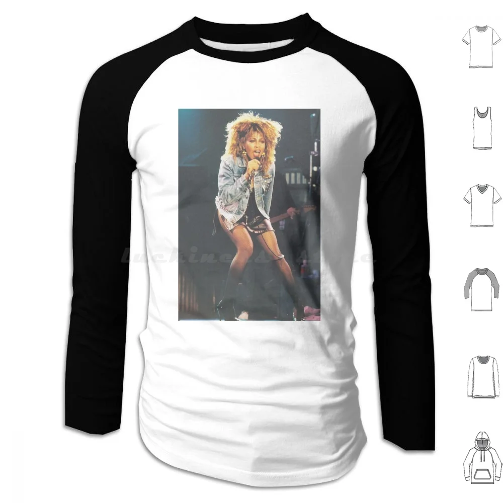 Tina Sing sudaderas con capucha de manga larga cantante música cantante vieja Jazz Pop mujer estética Turner leyenda Ike Turner Acid Queen