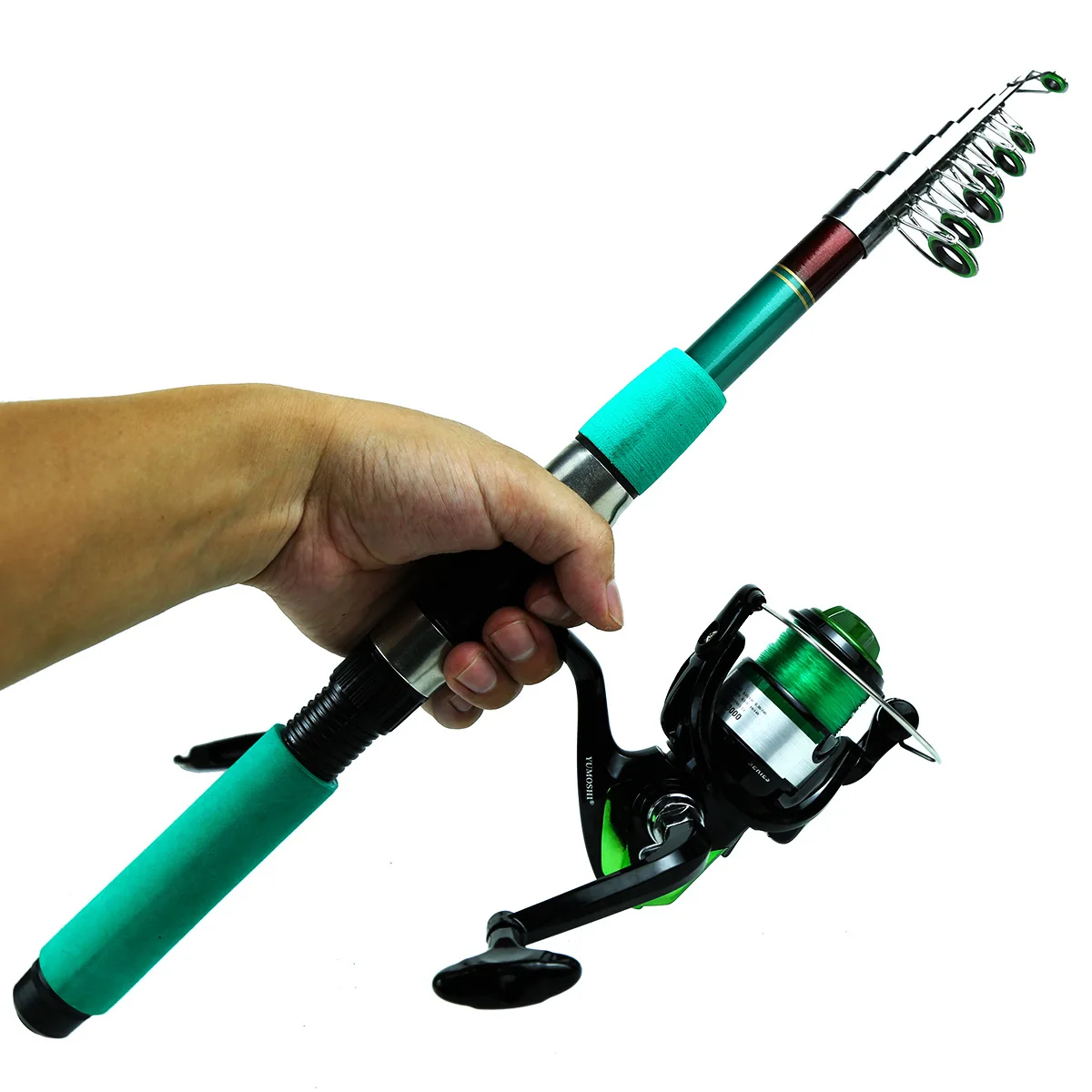 Portable Ultralight Carp Telescopic Spinning Rod Reel Combo Kit Collapsible Fishing Pole Glass Cloth Bag Lake Tackle FAST Action