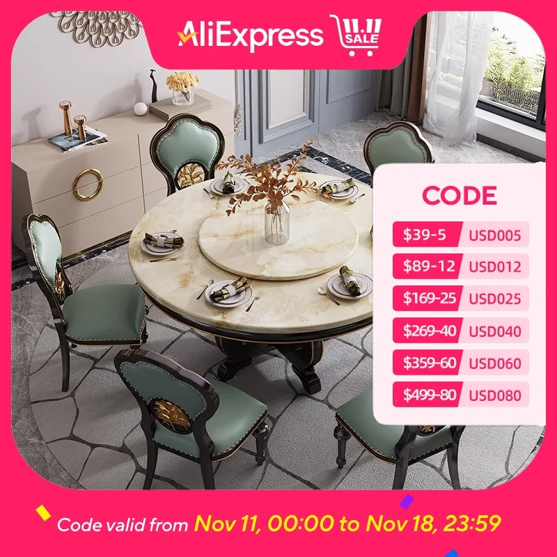 

Italian Nordic Dining Tables Marble Design Big White Center Kitchen Table Set 4 Chairs Restaurant Mesa Comedor Furniture