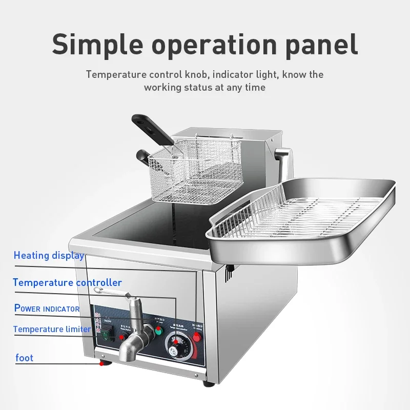 12L Desktop single cylinder fryer table type Stainless Steel Single Cylinder