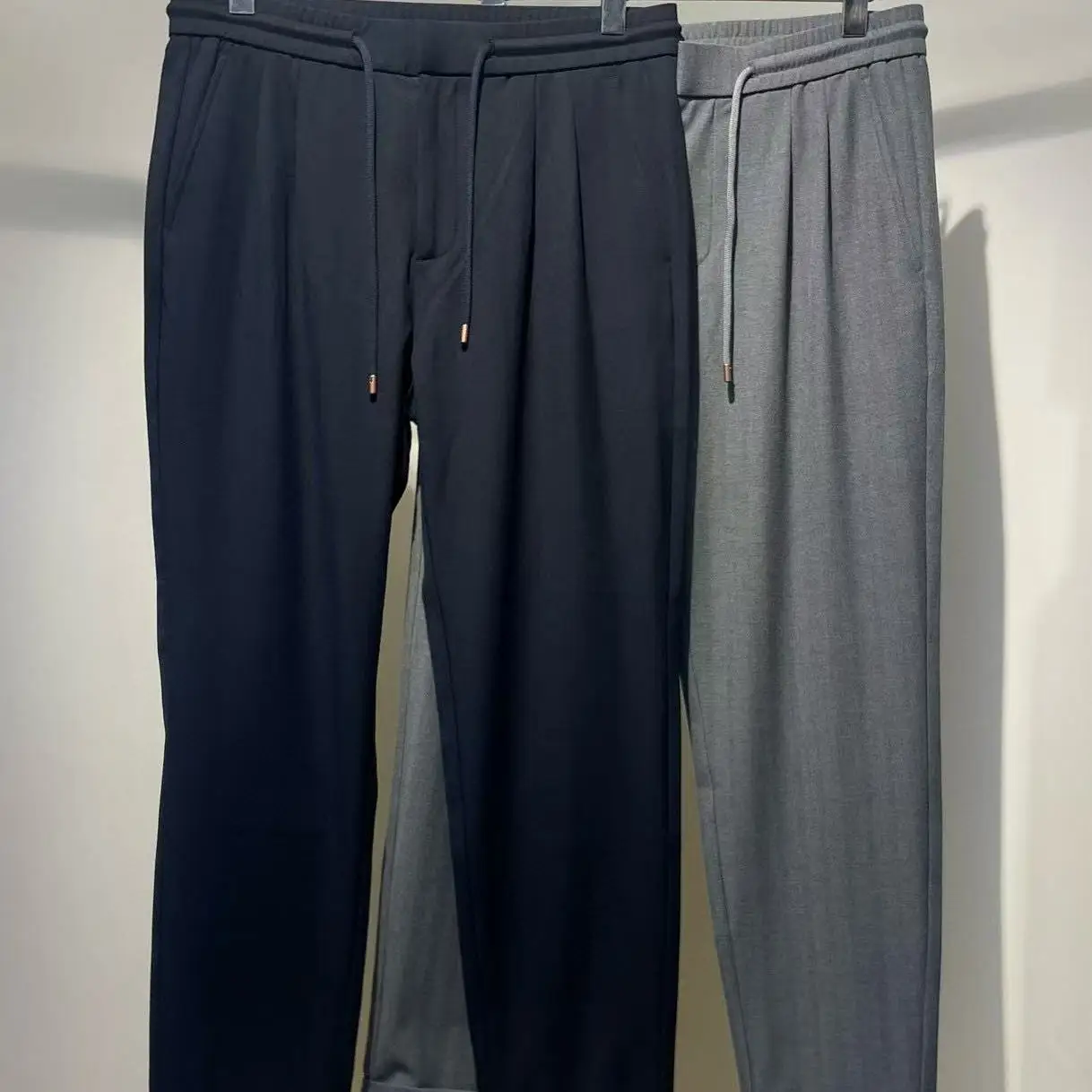 

Italy BC summer new business simple old money style linen blend casual pants