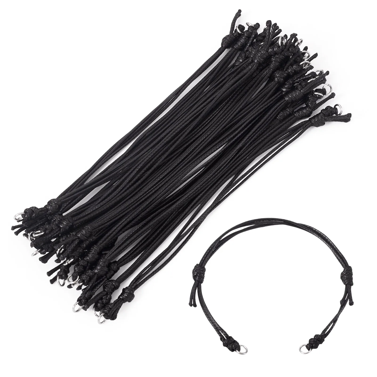 

20Pcs 23.5cm Handmade Braided Bracelet Making Adjustable Waxed Polyester Cord Bracelet For DIY Jewelry Findings Gifts