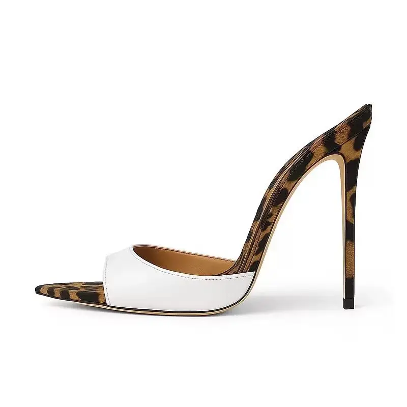 

Yuejinlong Sexy Leopard Print High Heels Peep Toe Mules Single Strap Stiletto Sandals Plus Size 33-46 Party Dress Shoes 2026