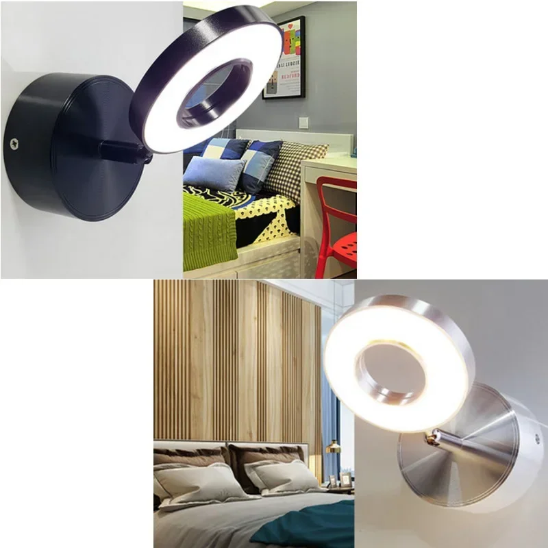 LED Wall Lamps With EU plug cable 5W LED Hoses Wall Lamp Flexible Home Hotel Bedside Reading Light Moder Book Lights AC110 220V