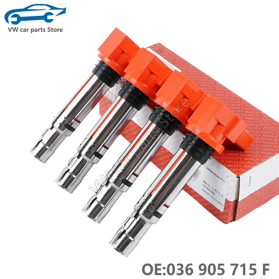 1/4PCS 036905715G 036905100A 036905715A 036905715F for Vw Golf Polo Candy Skoda Octavia Audi A1 A2 A3 Ignition Coil High Quality