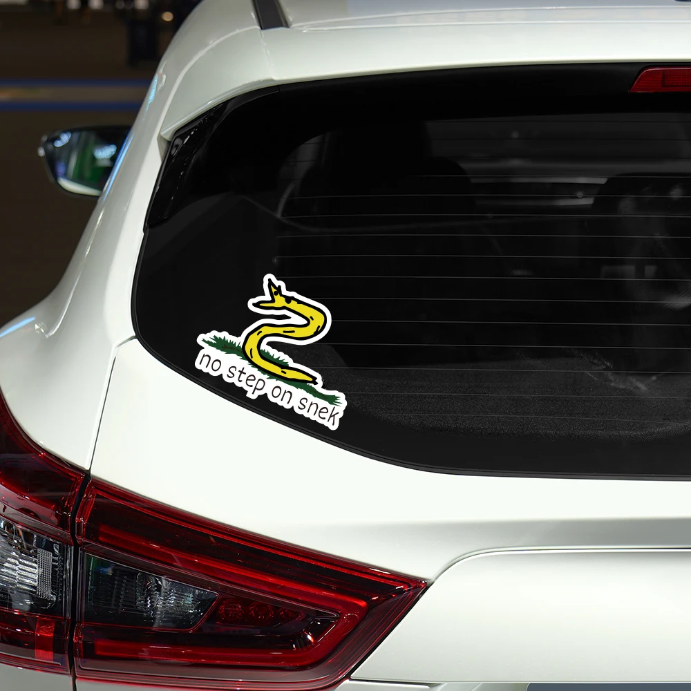 No Step On Snek Car Sticker Creative Snake Decal Suitable for Car Truck Off road Vehicles Windows Bumpers Auto Decor Accessories