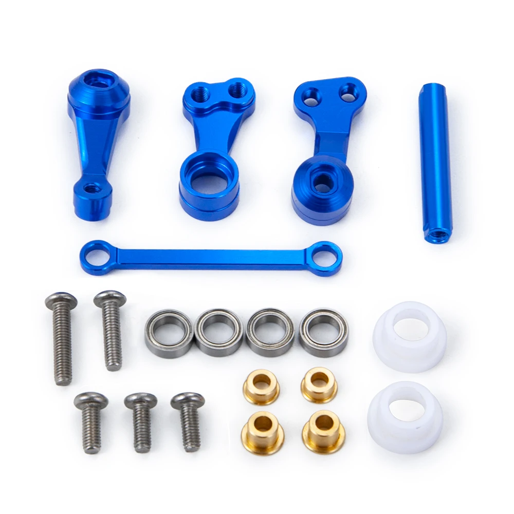 MIBIDAO Metal Aluminum Bearing Steering Bell Crank Assembly Kit For 1/10 Tamiya CC01 RC Crawler Car Upgrade Parts