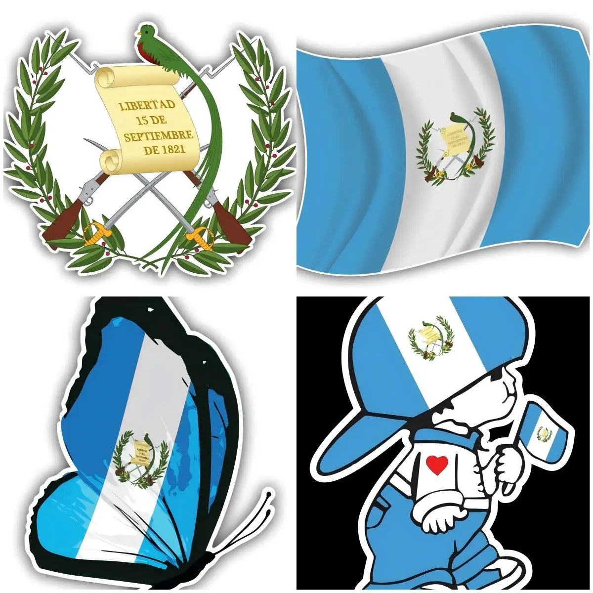 Guatemala Badge Car Bumper Sticker Decal Bumper Window Phone Trunk Guitar Cover scratches Exterior Decor