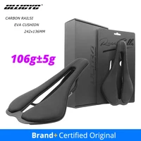 Sillín de bicicleta EVA con carcasa totalmente de carbono, cojín hueco, cómodo y transpirable para bicicleta de carreras de montaña/carretera, riel de carbono 7x9mm, 136x242mm