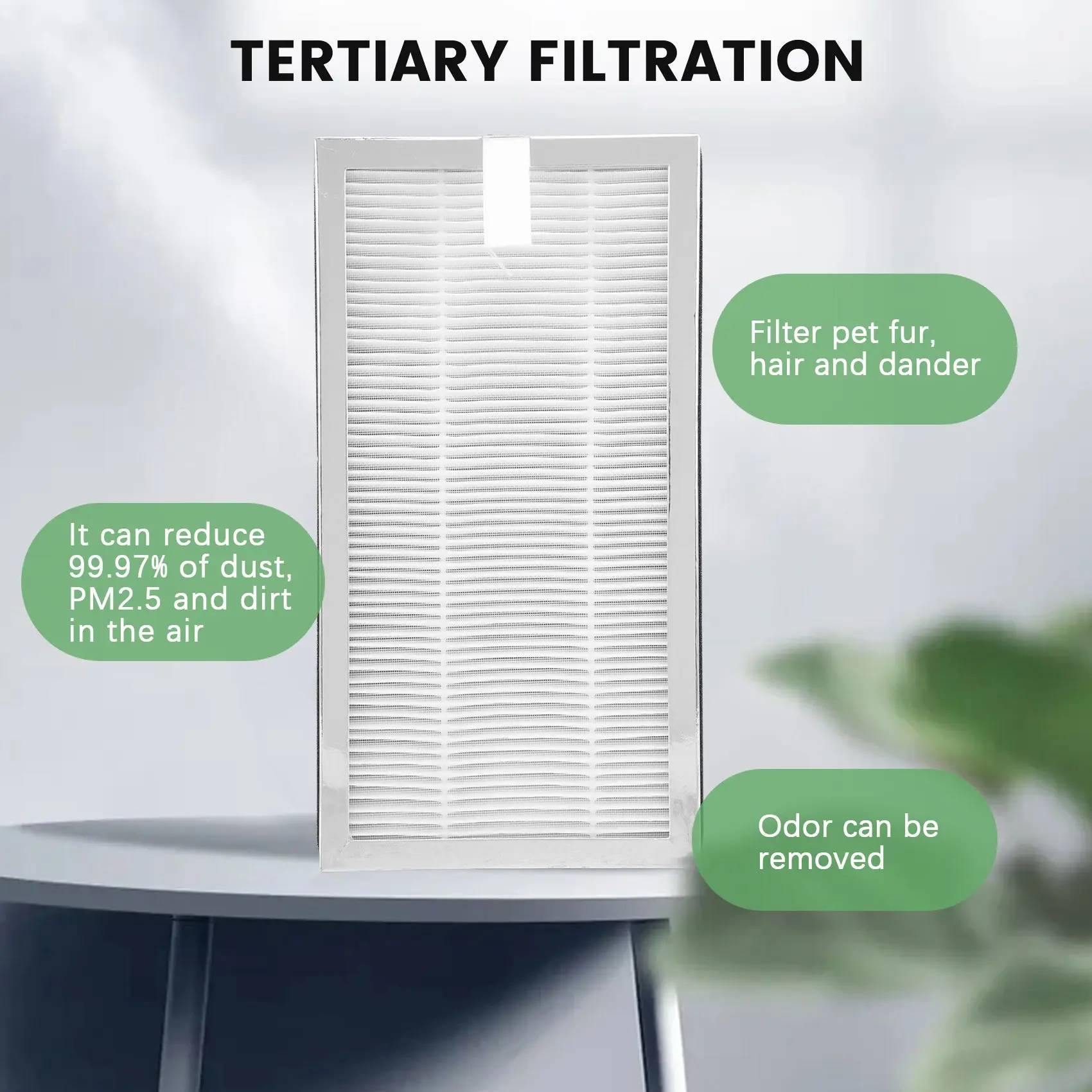 قطعتان من فلاتر بديلة لجهاز تنقية الهواء Medify MA-15، H13 True HEPA ومرشحات الكربون المنشط، 3 في 1 مرشحات مسبقة