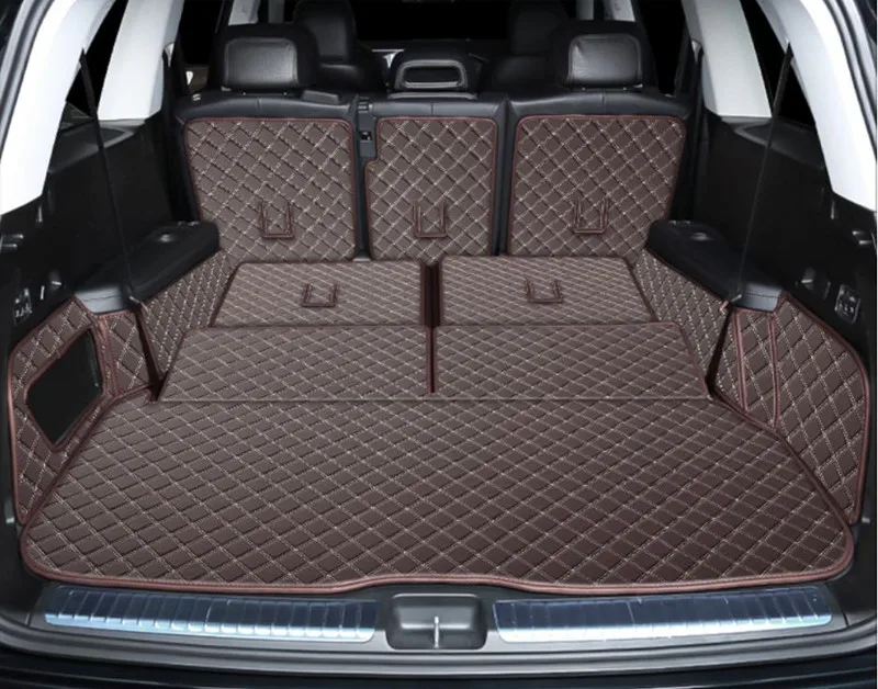 Custom car trunk mats for Mercedes Benz GLS 350 d X167 2024-2020 6 7 seats cargo liner mat boot carpets cover for GLS350d 2023