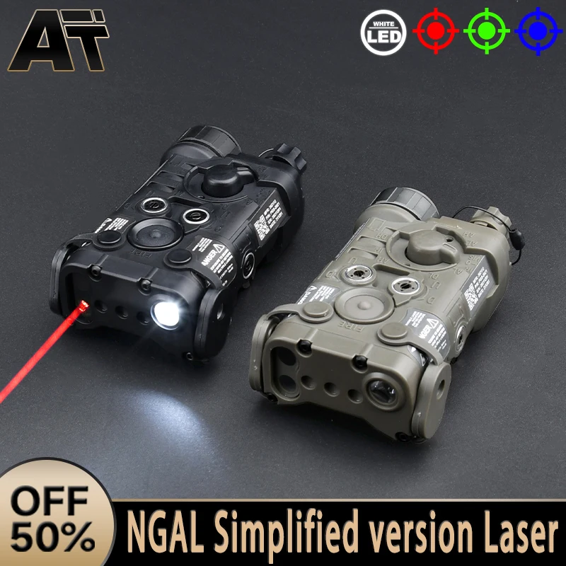 Tactical NGAL Nylon Plastic Laser Red Green Blue Sight No IR White LED Scout Light Hunt Weapon Airsoft Accessory Fit 20mm Rail