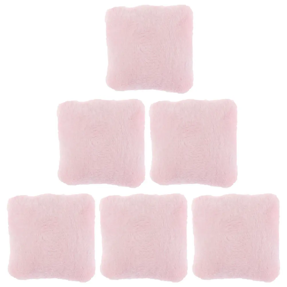 

6Pcs Miniature Pillow Set for Dollhouse Decor Lint Material Soft Tiny Throw Pillows for Mini Bedroom Scene Decoration Desktop