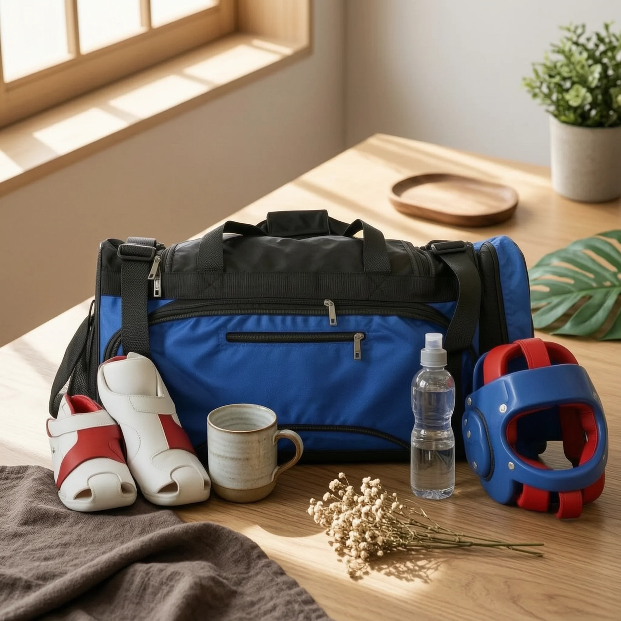 Taekwondo Gear Bag Sturdy Combat Arts Equipment Bag Combat Arts Duffel Roomy Adjustable for Athletes, Tournaments, Gym