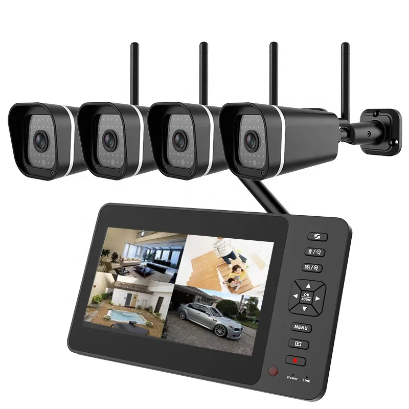 Smart Home Security Kit with Rotatable Home Camera Android App for iPhone and Android Devices EU/US Plug Remote Viewing