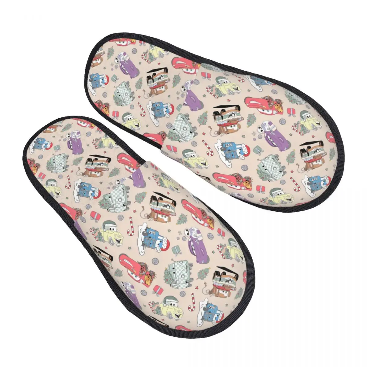 

Домашние тапочки Lightning McQueen на заказ, женские удобные тапочки из пены с эффектом памяти, аниме, без шнуровки, спа-тапочки