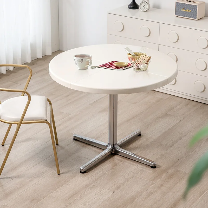 

Medieval simple restaurant solid color folding dining table household room high-end design sense
