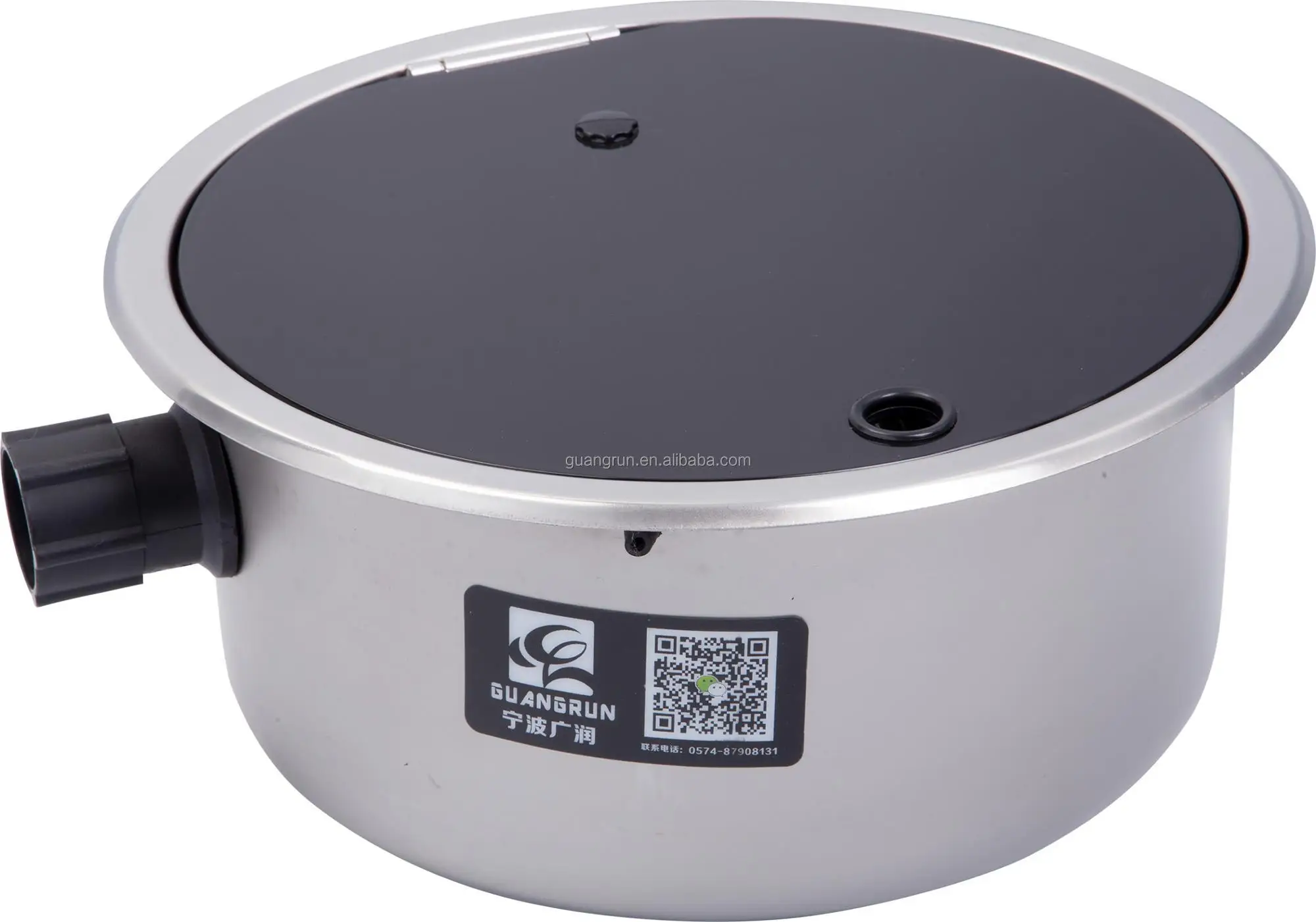 حوض غسيل من الفولاذ المقاوم للصدأ RV مع غطاء من الزجاج المقسى بدون صنبور في مقطورة سفر قافلة التخييم #3