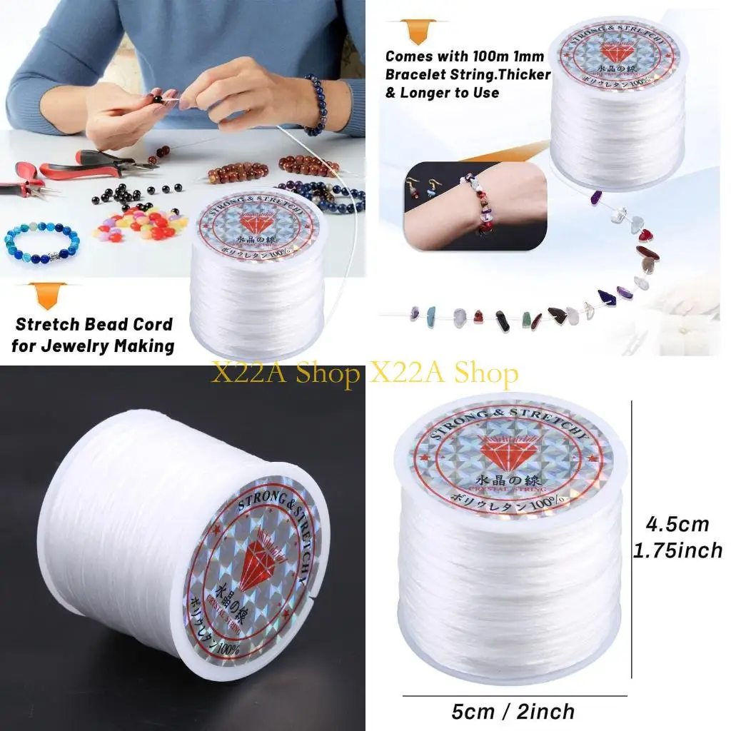 Unique Clear Stretchy String Beads Stretch Cord for Jewelry Making Craft 100m 1mm