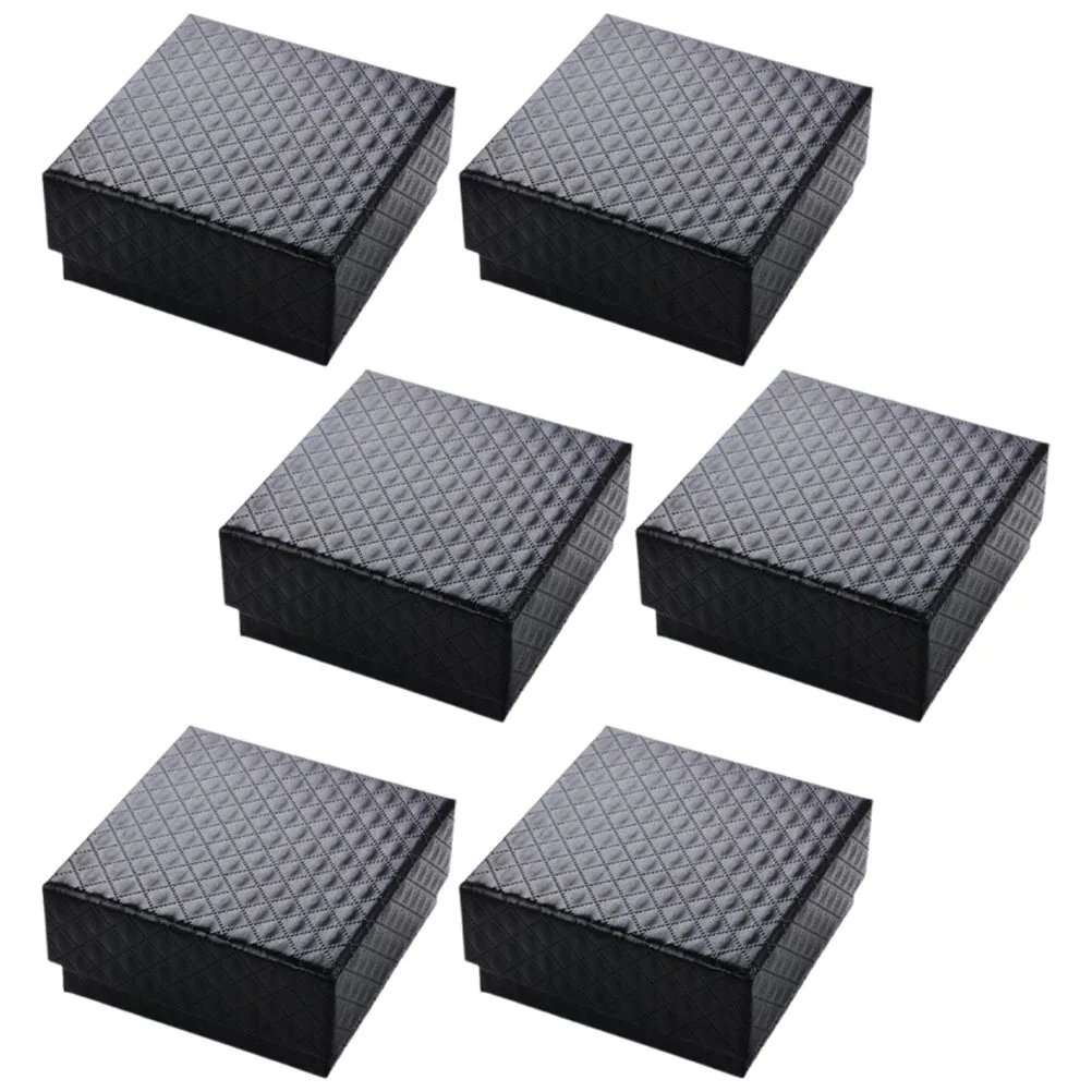 

6Pcs Jewelry Gift Packaging Box Small Ring Gift Box with Sponge Liner for Earrings Necklace Storage Jewelry Ring Boxes