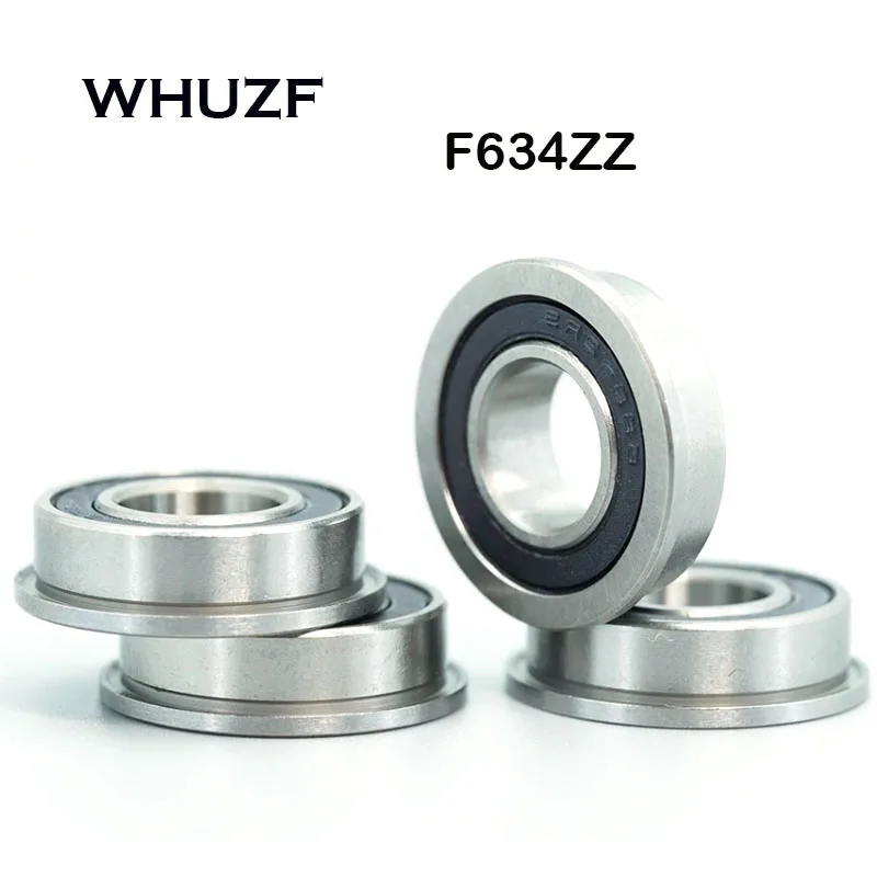 Bearing10pcs F634ZZ RF1640ZZ F634 Deep Groove Ball Bearing 4x16x5mm ABEC-7 Miniature Bearing With Flange