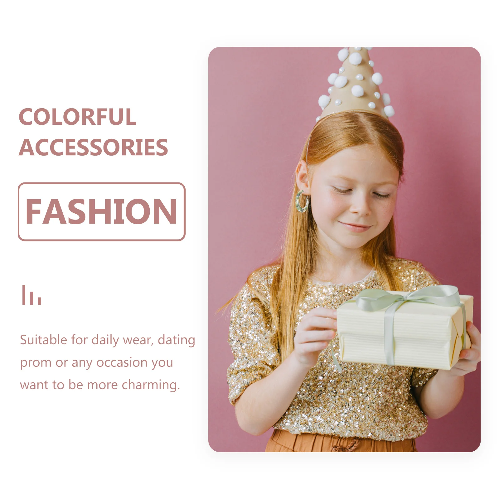 

12pcs Geometric Dangle Loop Earrings For Women Premium Acrylic Ear Jewelry Lightweight Elegant Design Beach Wedding Party