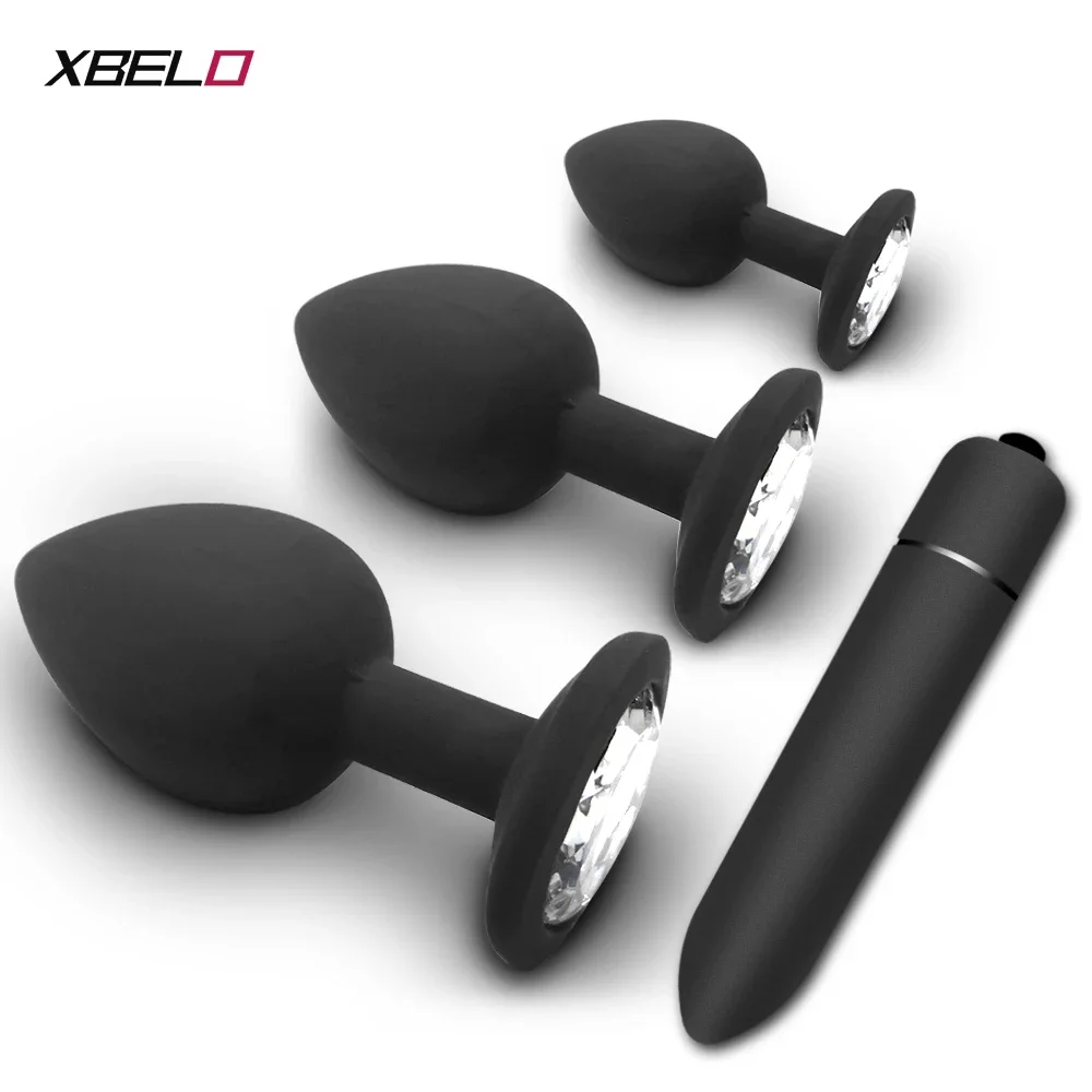 4 Uds tapón Anal de silicona suave Mini vibrador de bala erótico tapón Anal juguete sexual para hombres mujeres parejas Gay Estimulador de próstata Anal