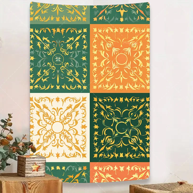 

1pc Wall Tapestry Boho Chic Geometric Tapestry for Living Room Decor, Bohemian Wall Hanging Art