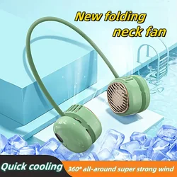 Ventilador de cuello colgante, Ventilador de potencia con pantalla Digital, Ventilador con banda para el cuello sin aspas, Mini Enfriador de aire portátil, ventiladores eléctricos recargables por USB