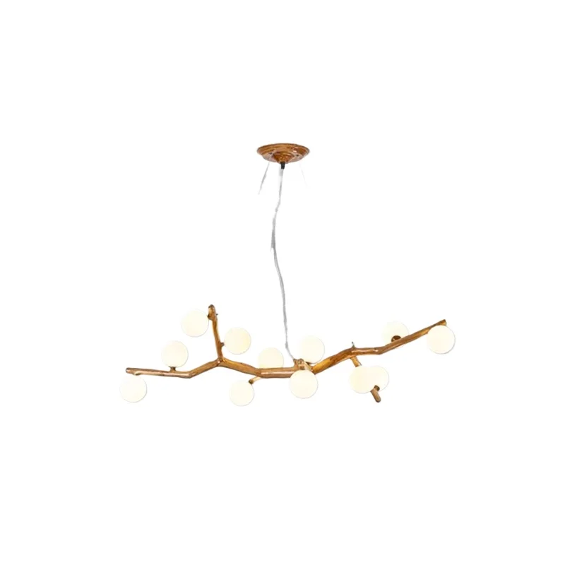 

Imitation tree chandelier Chinese homestay Zen tea room duplex personalized creative lamps