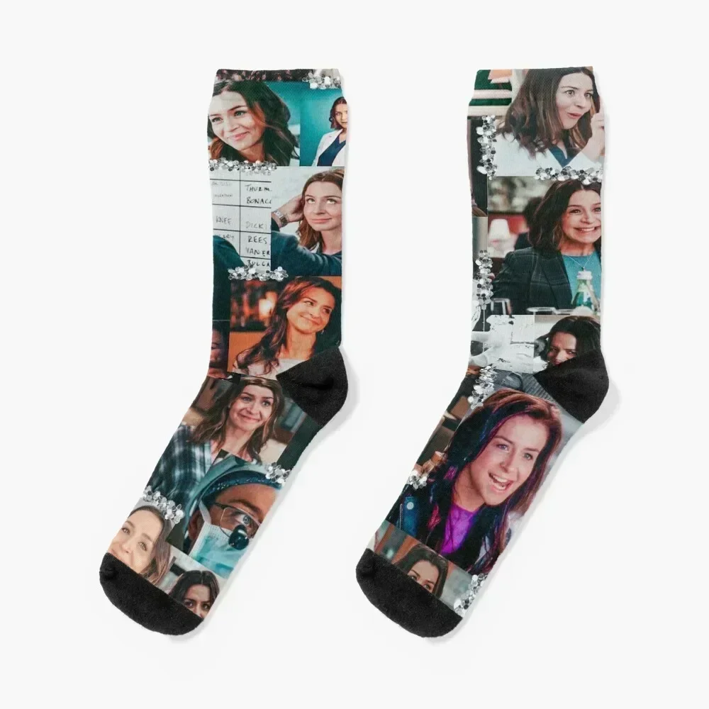 

amelia shepherd collage :) Socks floral designer brand hiking Non-slip Socks Female Men's