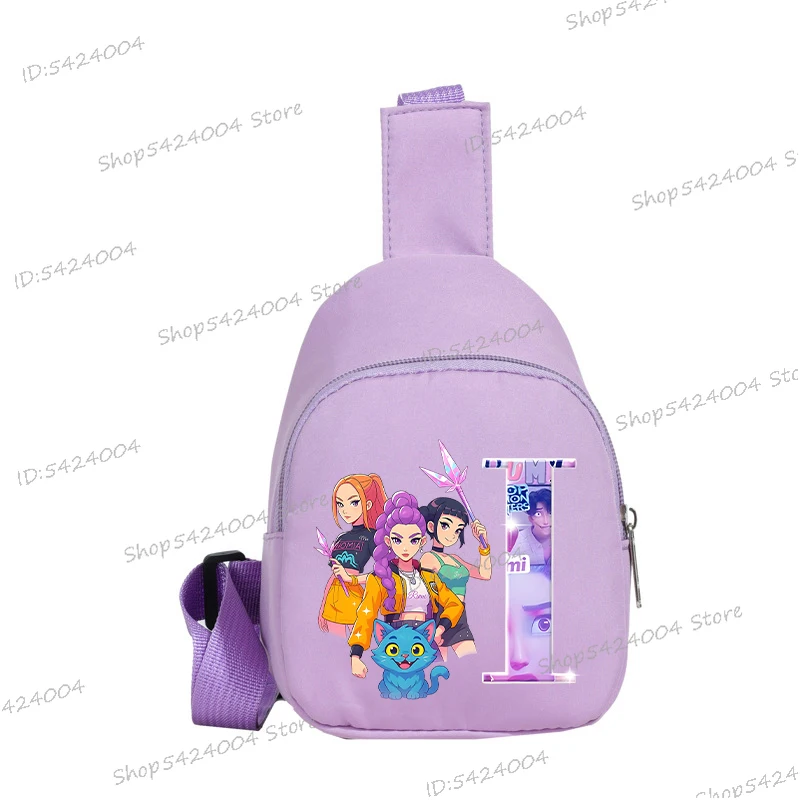 Y2K Kpop الأبجدية شخصيات الفيلم الاطفال حقيبة صدر للرجال الكرتون جماليات حقيبة كتف موضة أكياس التخزين المحمولة حقيبة الهاتف المحمول