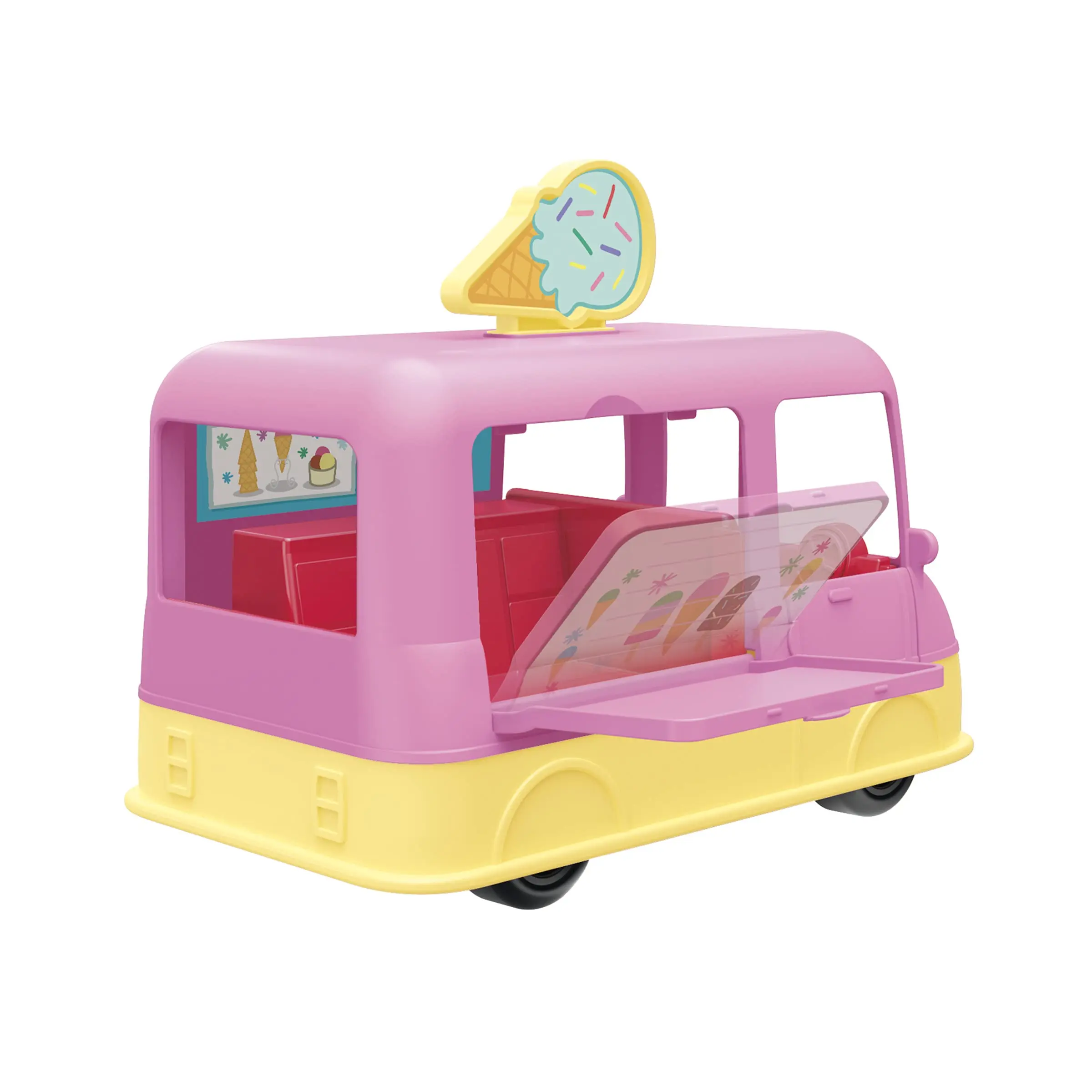 Peppa Pig Peppa’s Adventures Peppa’s Ice Cream Truck Vehicle Preschool Toy Anime Figure Cartoon Animal Models Collectible Girls