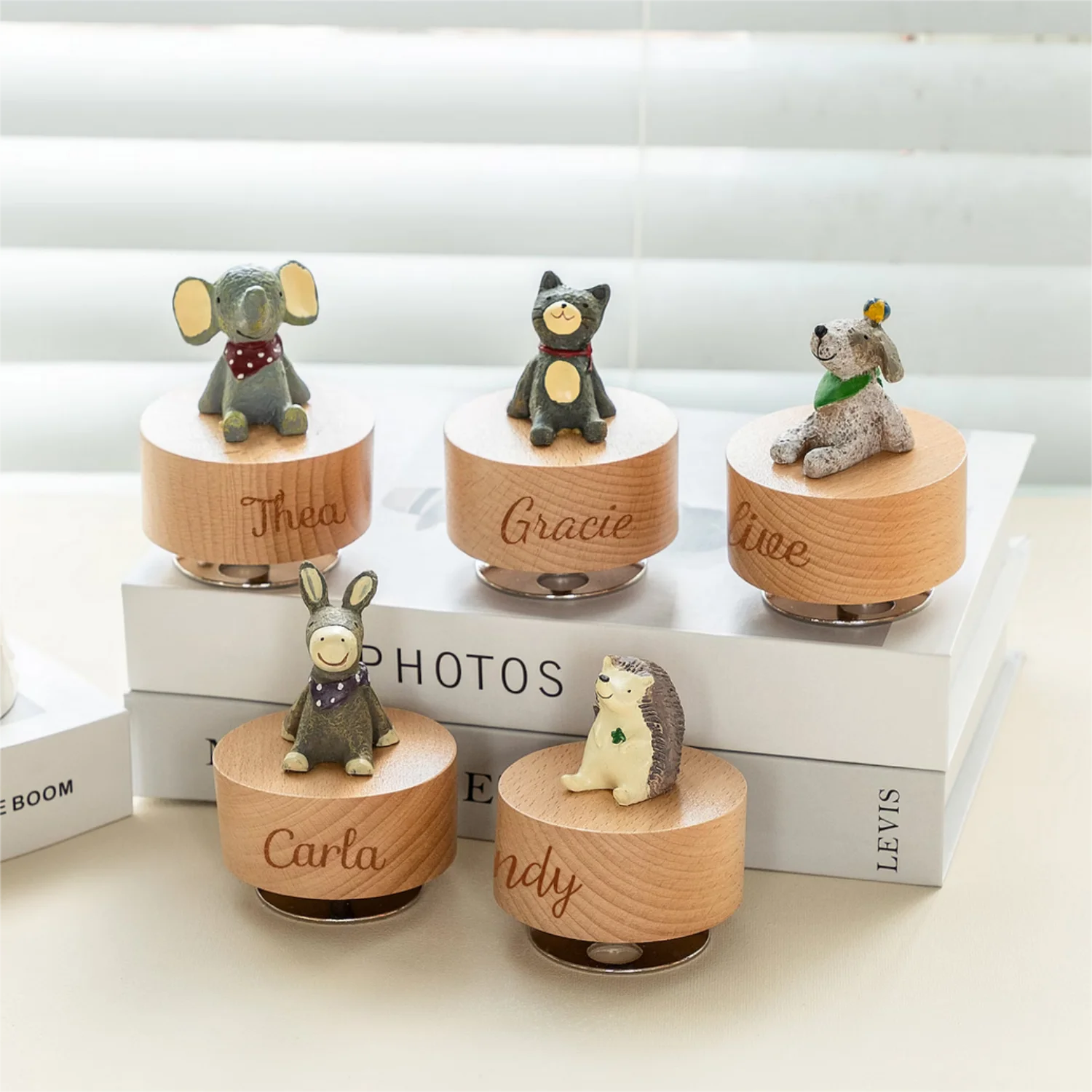 

Custom Animal Music Box Personalized Name Musical Box Wooden Music Box Birthday Musical Gift Baby Baptism Gift Baby Shower Gifts