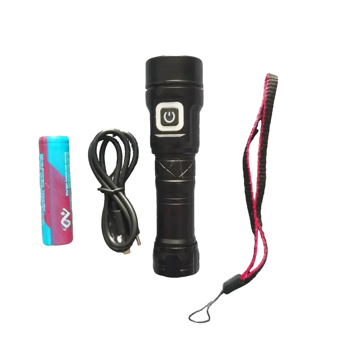 Ultra-light and easy-to-operate explosion-proof flashlight with rechargeable lithium battery for use in fire helmets or outdoors
