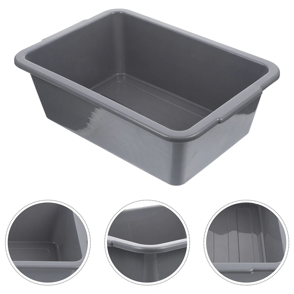 

Plastic Rectangular Bus Tub Storage Basket Washing Basin Restaurant Kitchen Sink Bowl Organizer Large Capacity Pp Tray