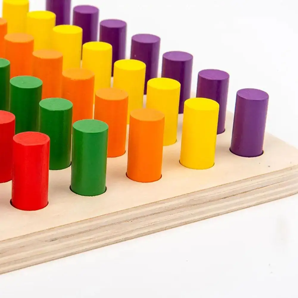 Zylinder buchse blockiert Spielzeug interessante hölzerne Lernspiele Mathe Spielzeug frühes Spielzeug Kinder pädagogische Kinder a8z4