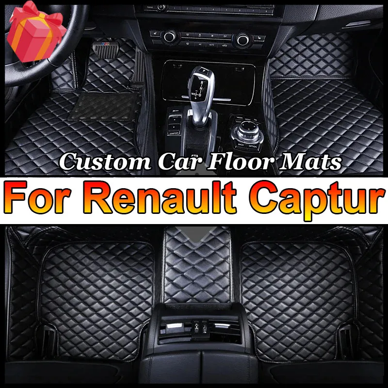 Custom Car floor mats for Renault Captur 2014 2015 2016 2017 auto foot Pads automobile carpet cover